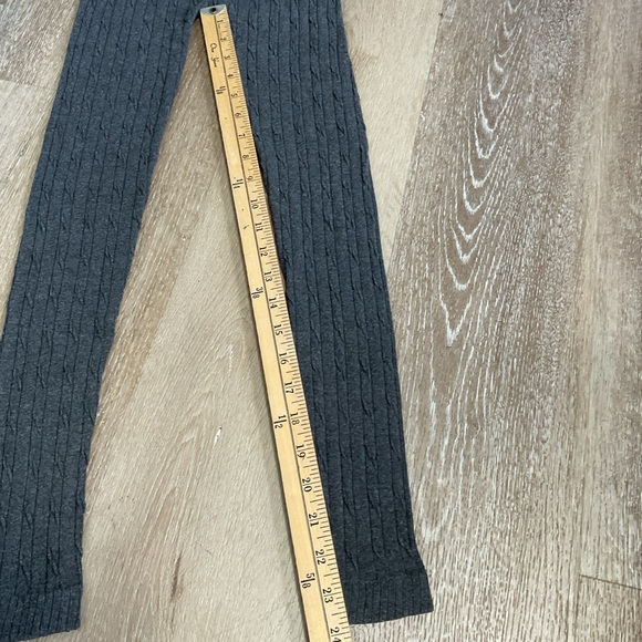 Poof! Ribbed Twist Mid Rise Leggings - Gray - Ladies Size S/M - Picture 8 of 11